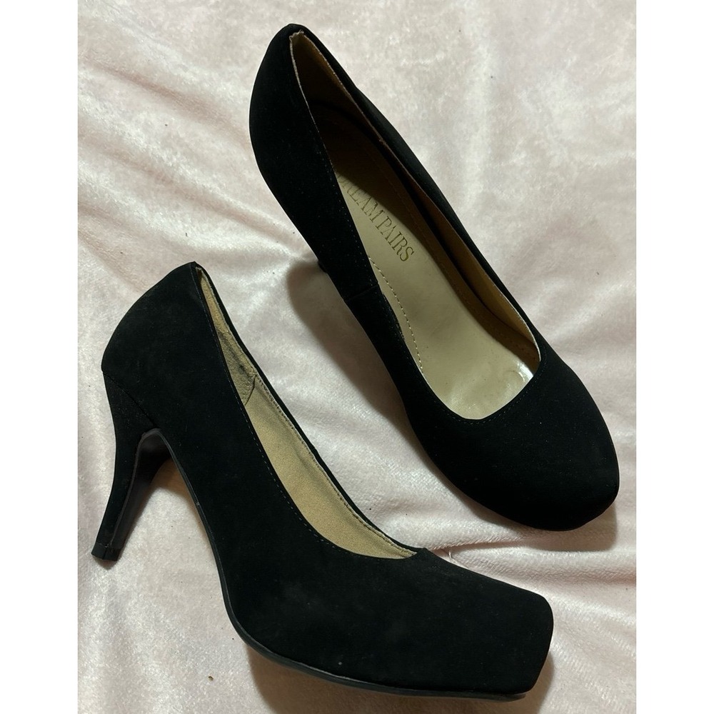 NEW Dream Pairs Black‎ Closed Toe Low Heel Pumps, Size 6.5